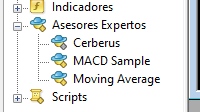 Cerberus en el navegador de asesores expertos de MetaTrader 4